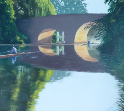The Early Morning Scull by Sonning Bridge