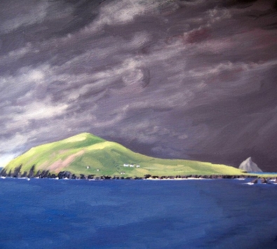 Great Blasket Island, Skellig Michael in the Distance, Co. Kerry, Ireland