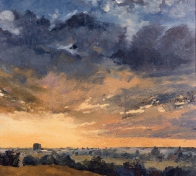 Looking towards Reading from Sonning Meadows