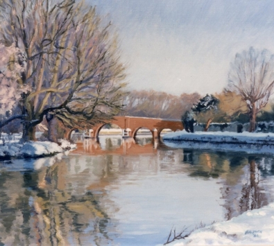 Sonning Bridge in Winter